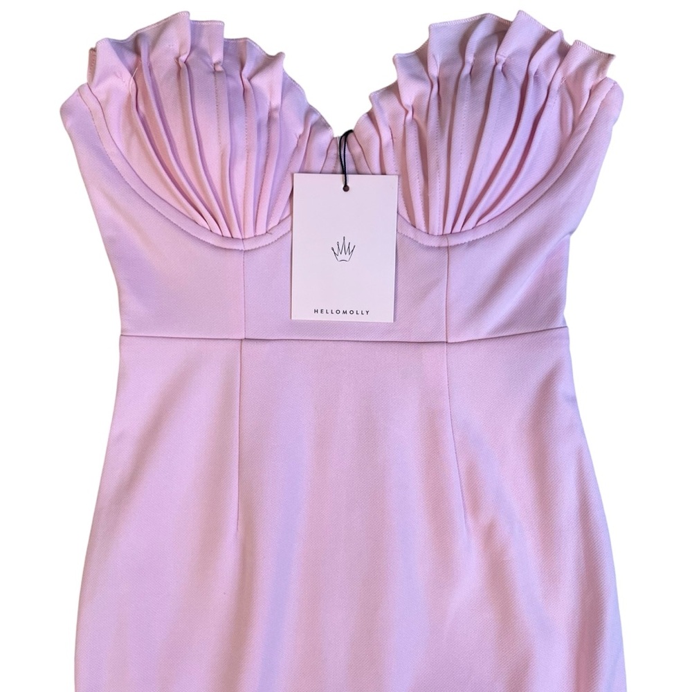 NWT Hello Molly Pink Mermaid Muse Strapless Midi Dress Size 4 *Sold Out Online - Picture 4 of 13